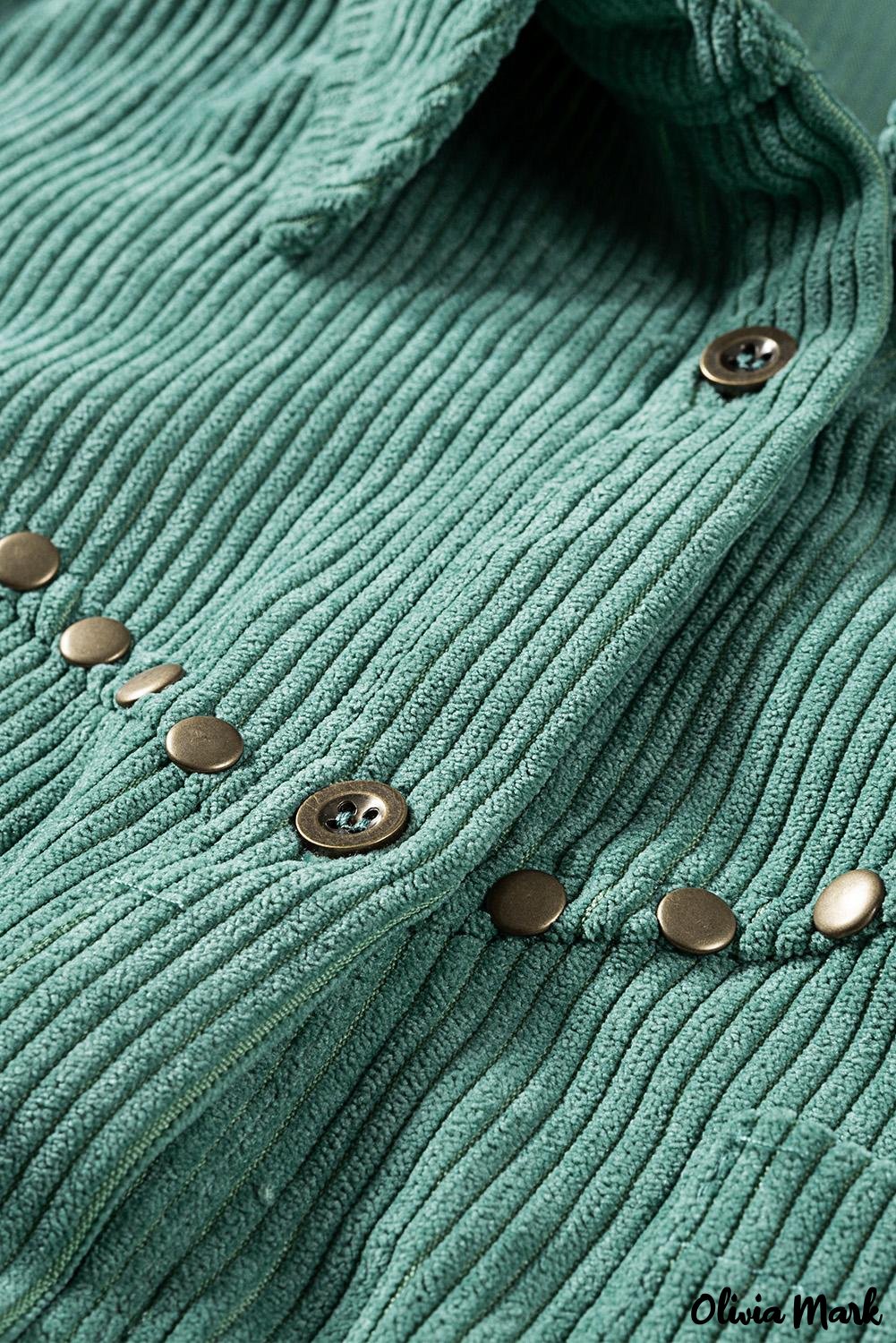 Deanwangkt - Beige corduroy buttoned long sleeve shirt with pockets - Deanwangkt