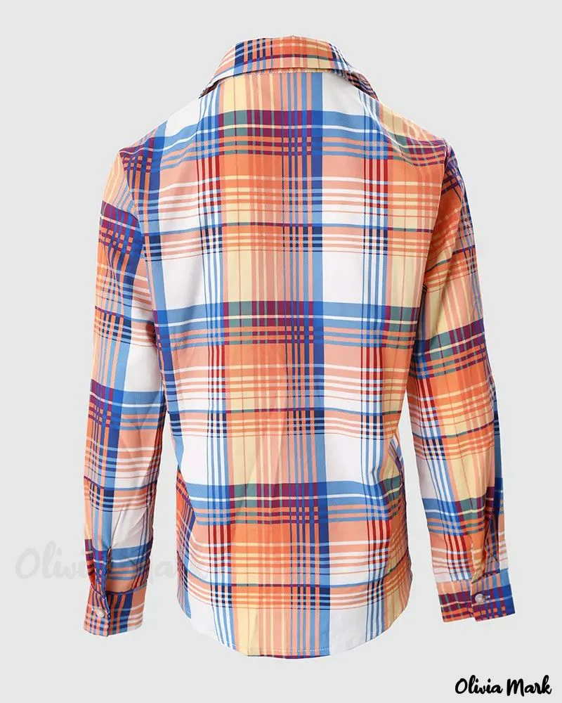 Deanwangkt - Plaid Button-Up Long Sleeve Shirt - Deanwangkt