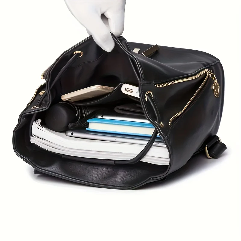 Classic Flap Backpack Purse, Anti-Theft Preppy School Bag, Women's All-Match Travel Daypack - Deanwangkt