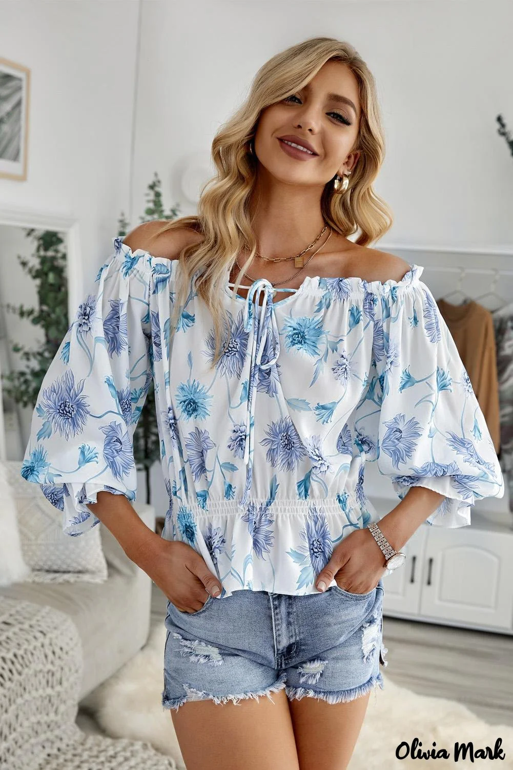 Deanwangkt - Floral off-the-shoulder blouse - Deanwangkt