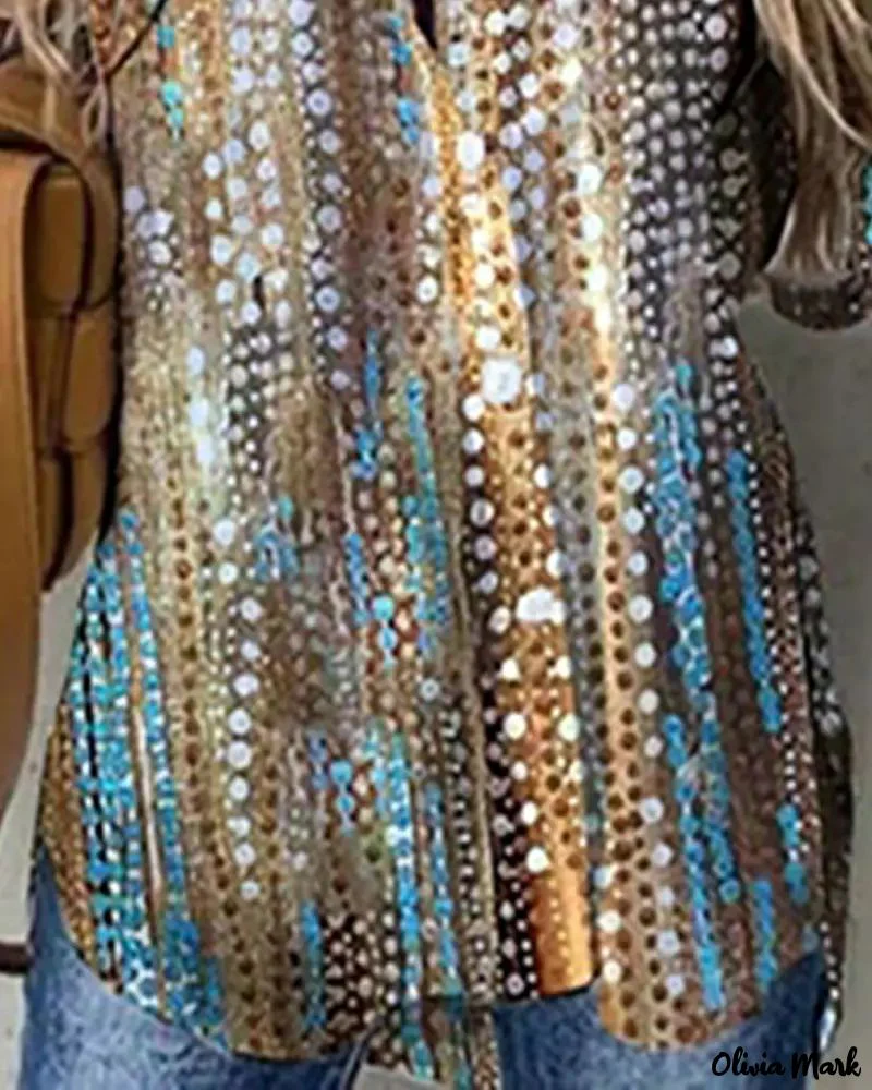 Deanwangkt - All-Over Print Long Sleeve Button-Up Shirt - Deanwangkt