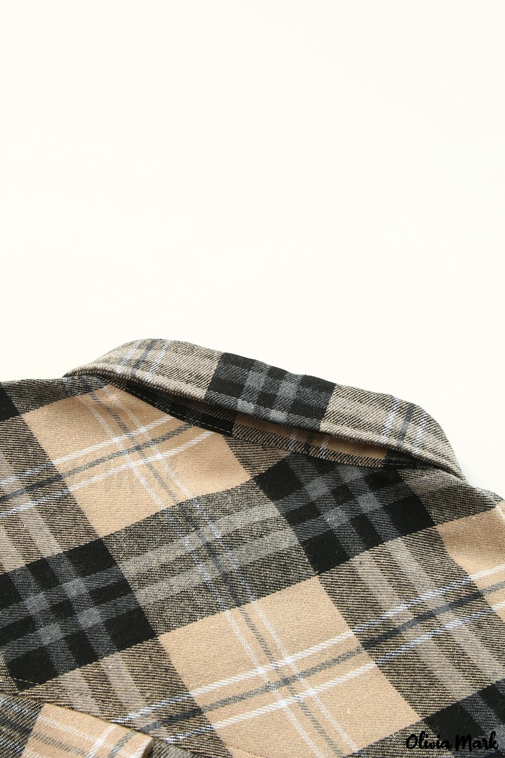 Deanwangkt - Khaki Check Button Long Sleeve Shirt - Deanwangkt