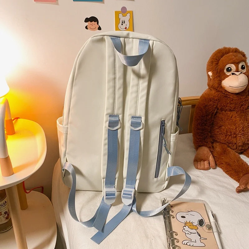 Back to school backpack Schoolbag Female Korean High Student Japanese Deanwangkt  High-Capacity Middle And Junior High Backpack - Deanwangkt