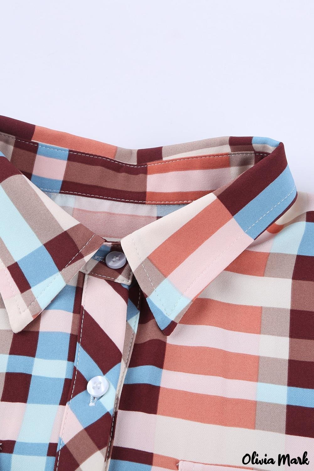 Deanwangkt - Multicolor Plaid Long Sleeve Pocket Shirt - Deanwangkt