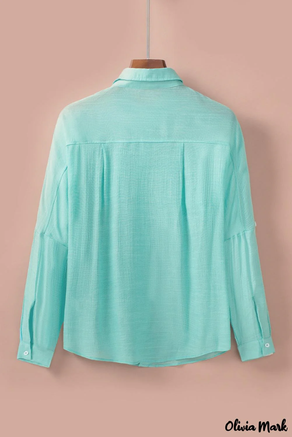 Deanwangkt - Red loose button-up long sleeve shirt with pocket - Deanwangkt