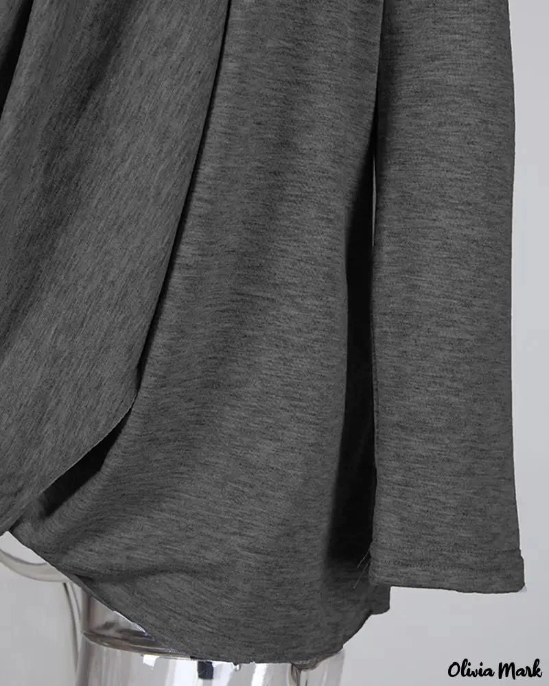 Deanwangkt - Plain draped blouse with long sleeves - Deanwangkt