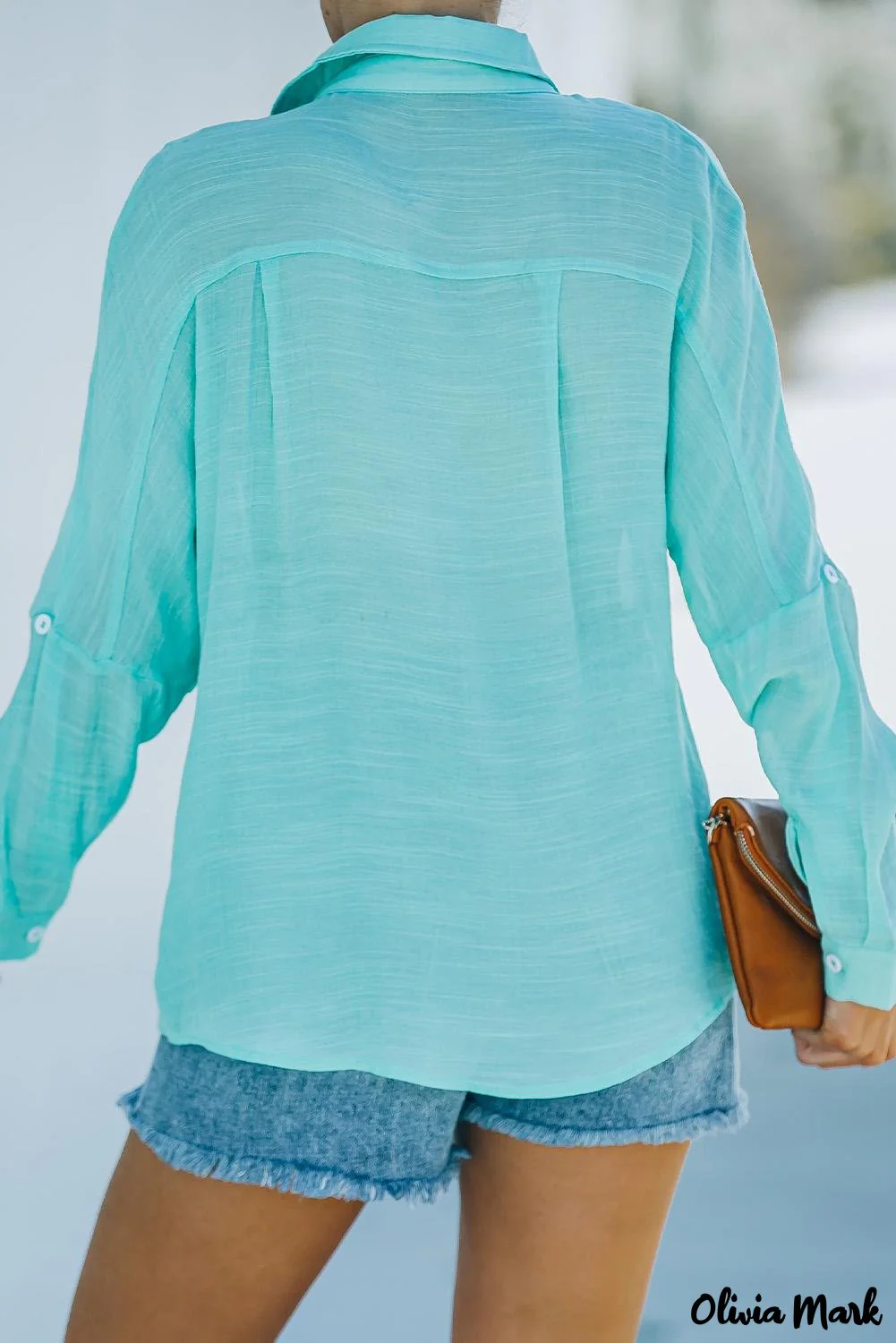 Deanwangkt - Red loose button-up long sleeve shirt with pocket - Deanwangkt