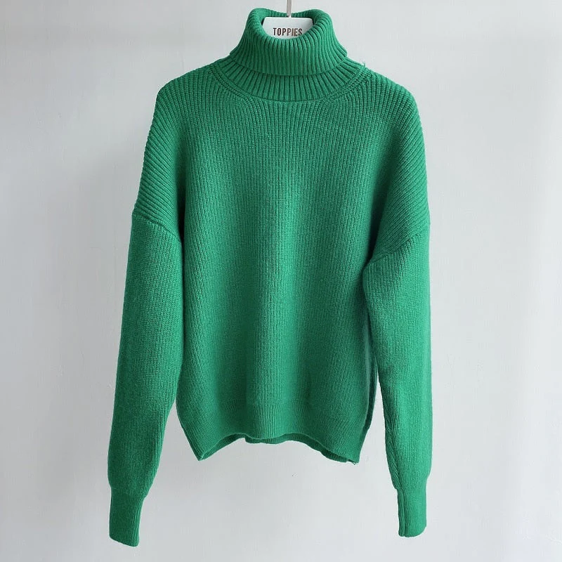 Christmas Gift Deanwangkt Sexy Deep v-neck Sweater Off Shoulder Sweater Green White Knitted Tops Korean Winter Clothes - Deanwangkt