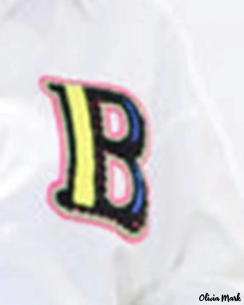 Deanwangkt - Letter Pattern Long Sleeve Shirt - Deanwangkt