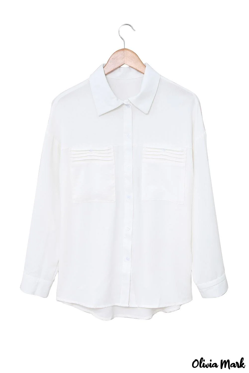 Deanwangkt - White buttoned shirt with long sleeves and plain pocket - Deanwangkt