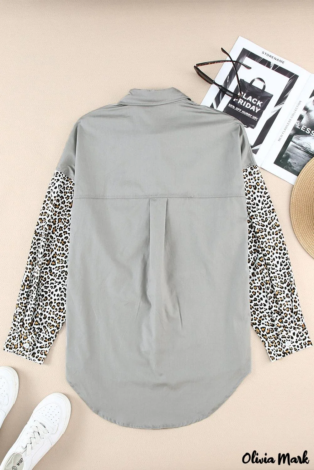 Deanwangkt - Patchwork Drop Shoulder Long Sleeve Shirt - Deanwangkt