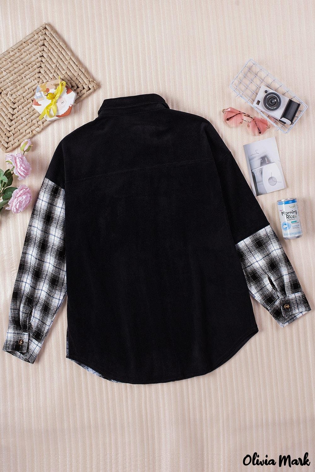 Deanwangkt - Oversized button-up shirt in checked corduroy - Deanwangkt