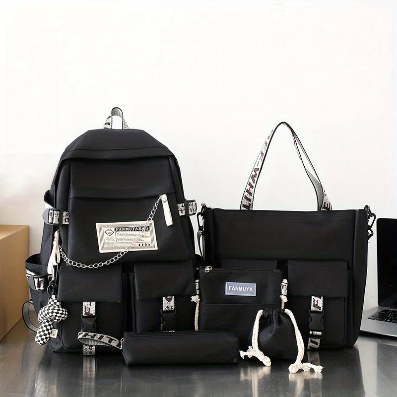 Schoolbag Female Campus Style Backpack Female Couple Backpack Everything Large Capacity Schoolbag Male - Deanwangkt