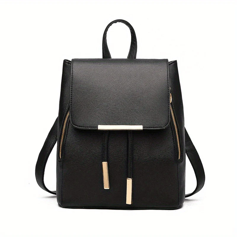 Classic Flap Backpack Purse, Anti-Theft Preppy School Bag, Women's All-Match Travel Daypack - Deanwangkt