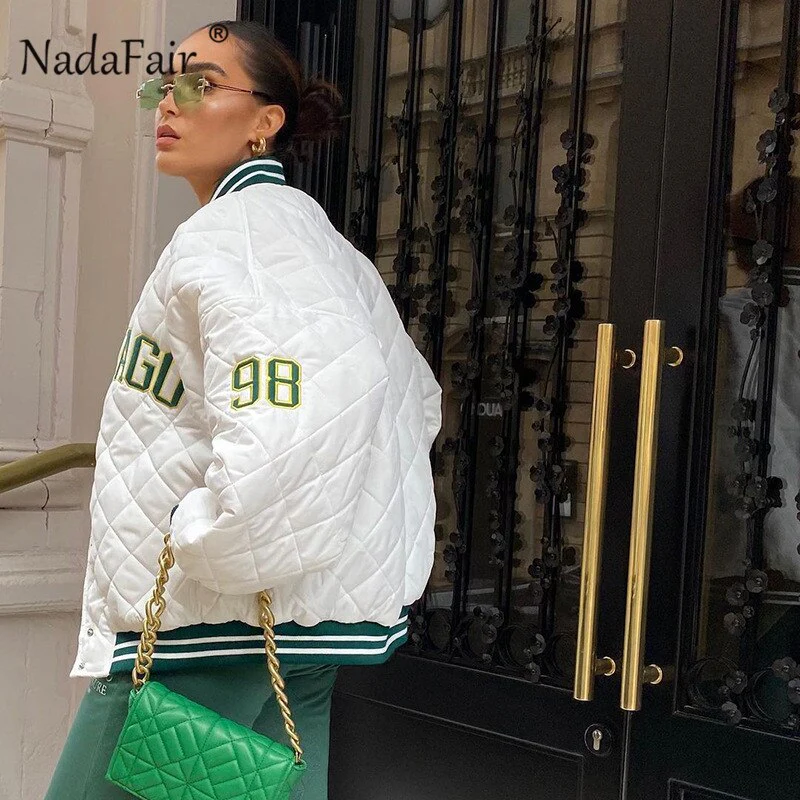 Autumn Long Sleeve Winter Jackets Women Fashion Street Wear Cotton Zip Up Baseball Sport Coats Female Outfits Parkas - Deanwangkt