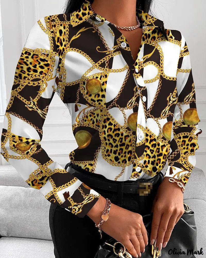 Deanwangkt - Cheetah Print Long Sleeve Button Down Shirt - Deanwangkt