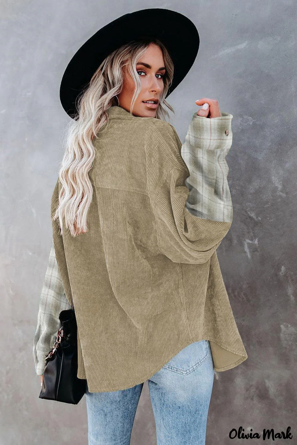 Deanwangkt - Oversized button-up shirt in checked corduroy - Deanwangkt