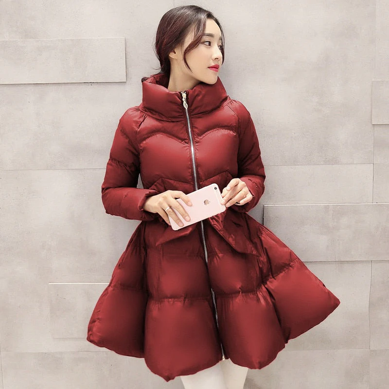 Christmas Gift Deanwangkt New Fashion winter coat women warm outwear Padded cotton Jacket coat Womens Clothing High Quality parkas manteau femme R853 - Deanwangkt