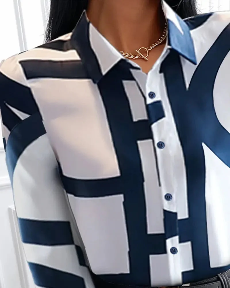 Deanwangkt - Creative Print Long Sleeve Shirt - Deanwangkt