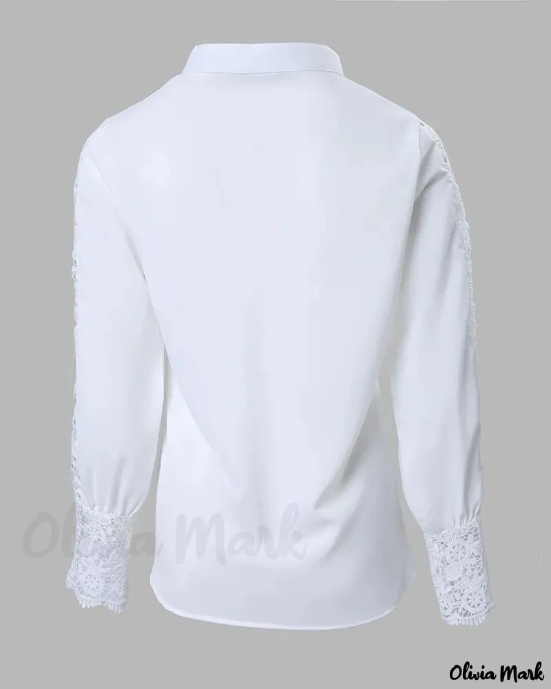 Deanwangkt - Floral Print Contrast Lace Long Sleeve Top - Deanwangkt