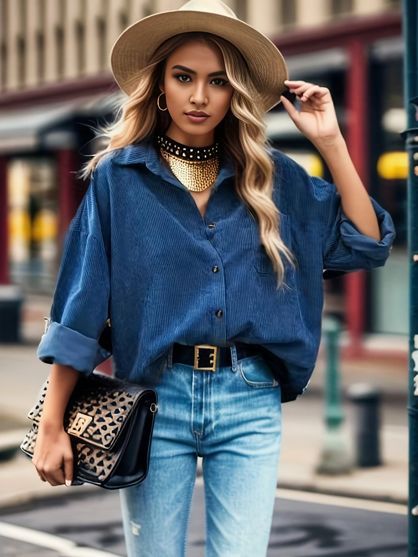 Solid Color Button Front Pocket Shirt, Casual Long Sleeve Shirt For Spring & Fall, Women's Clothing - Deanwangkt