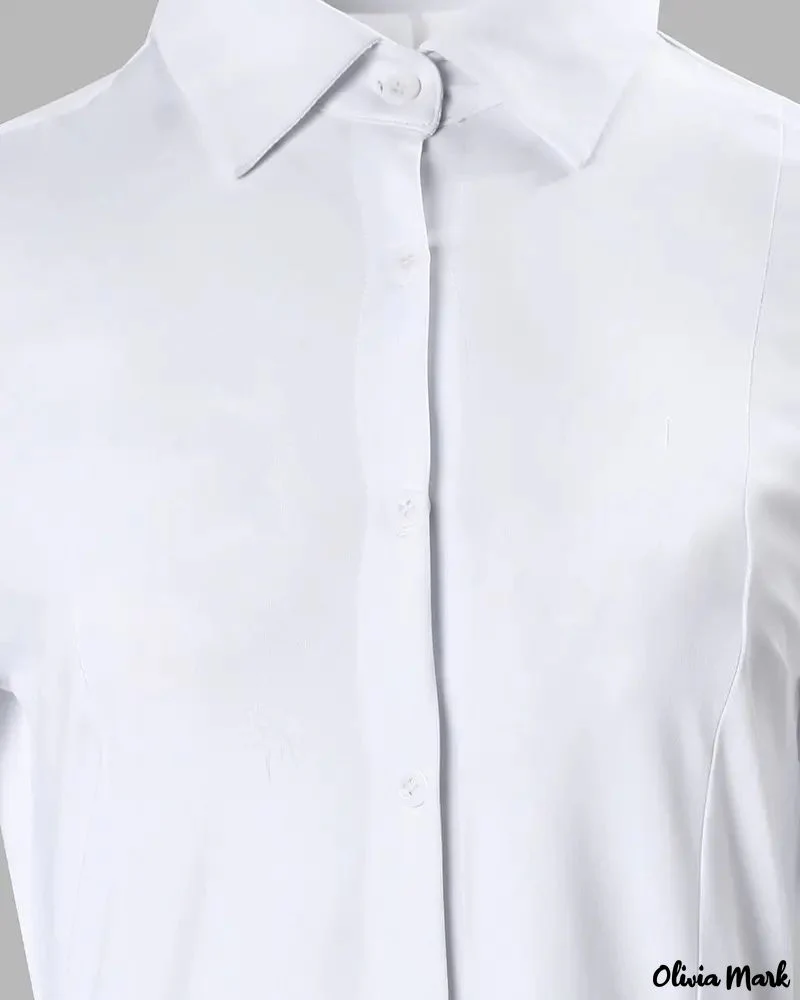 Deanwangkt - Asymmetric Long Sleeve Slit Casual Top - Deanwangkt