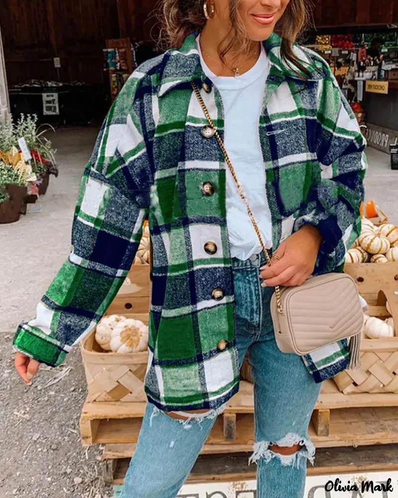 Deanwangkt - Loose Check Long Sleeve Shirt Coats - Deanwangkt