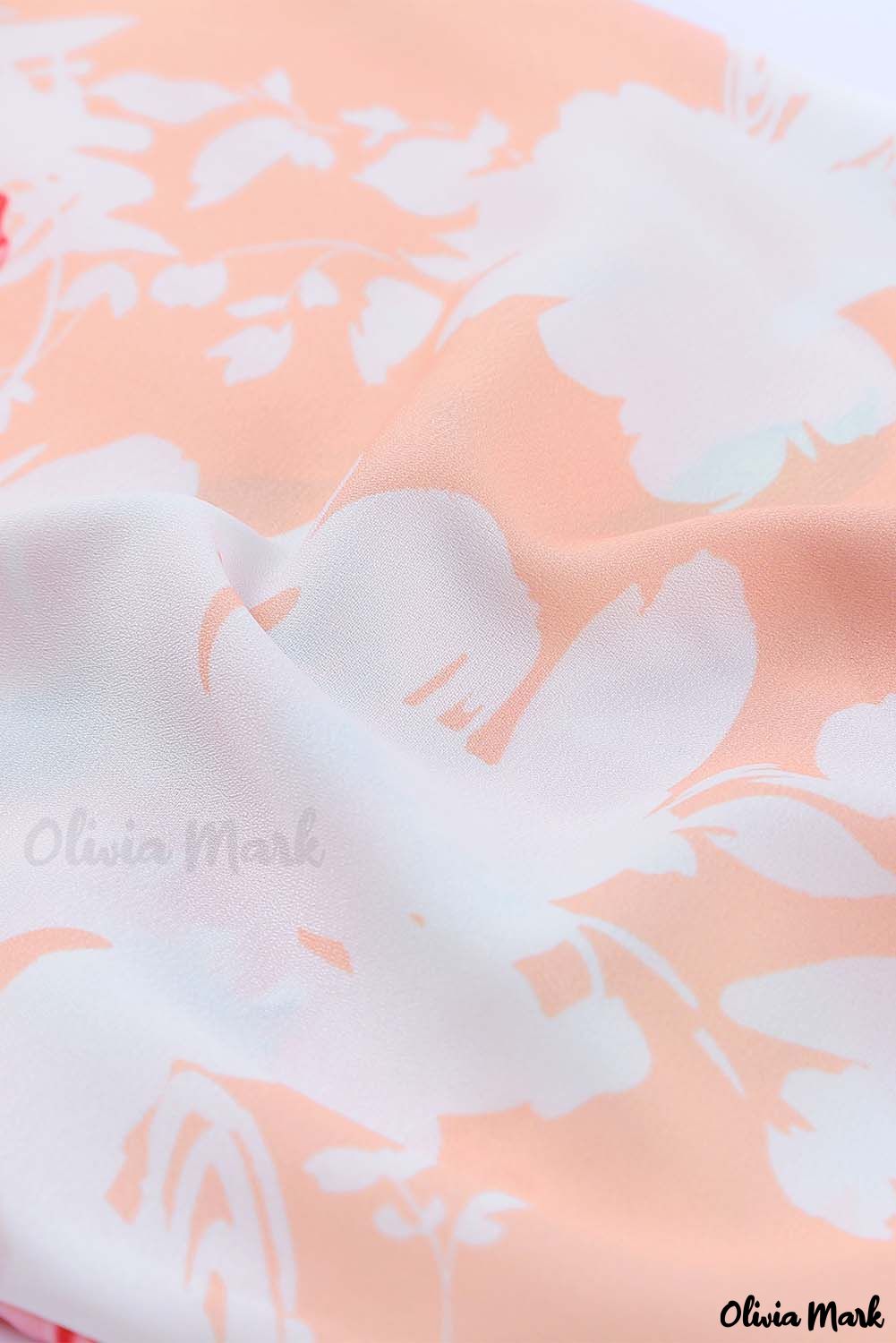 Deanwangkt - Nude Floral V-Neck Smocked Bishop Sleeve Top - Deanwangkt