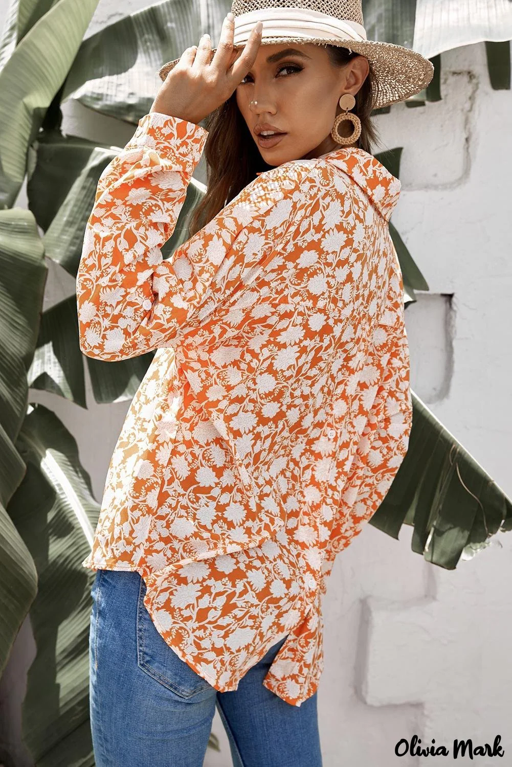 Deanwangkt - White Floral Button Down Long Sleeve Shirt - Deanwangkt