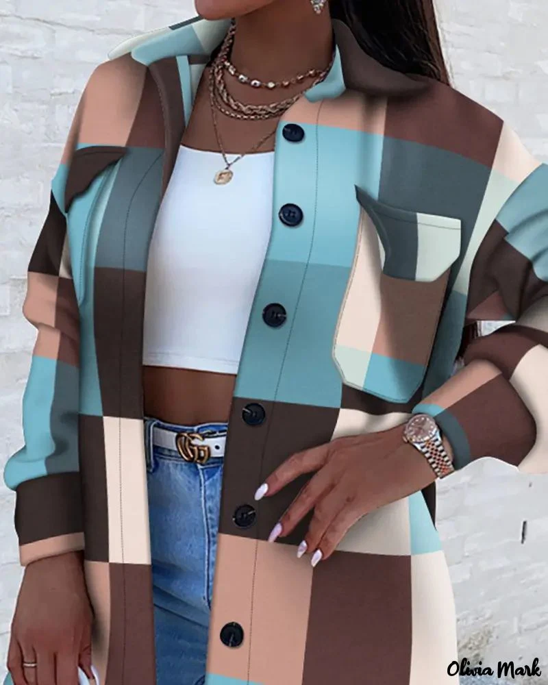 Deanwangkt - Plaid print buttoned jacket with flap - Deanwangkt