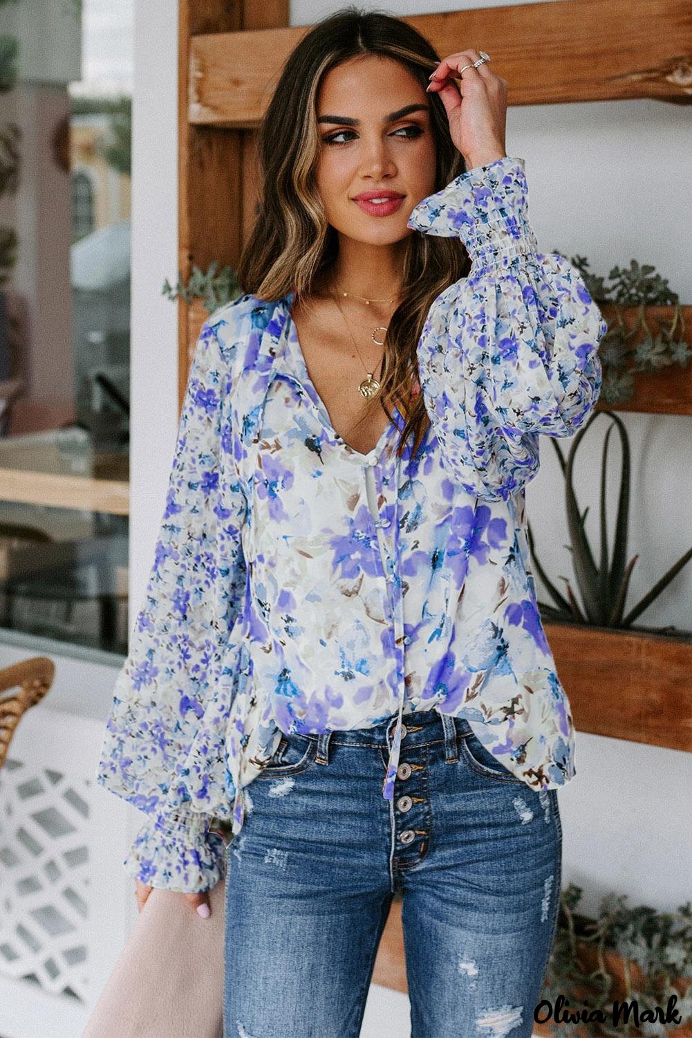 Deanwangkt - Cakewalk Rose Floral Smocked Blouse - Deanwangkt