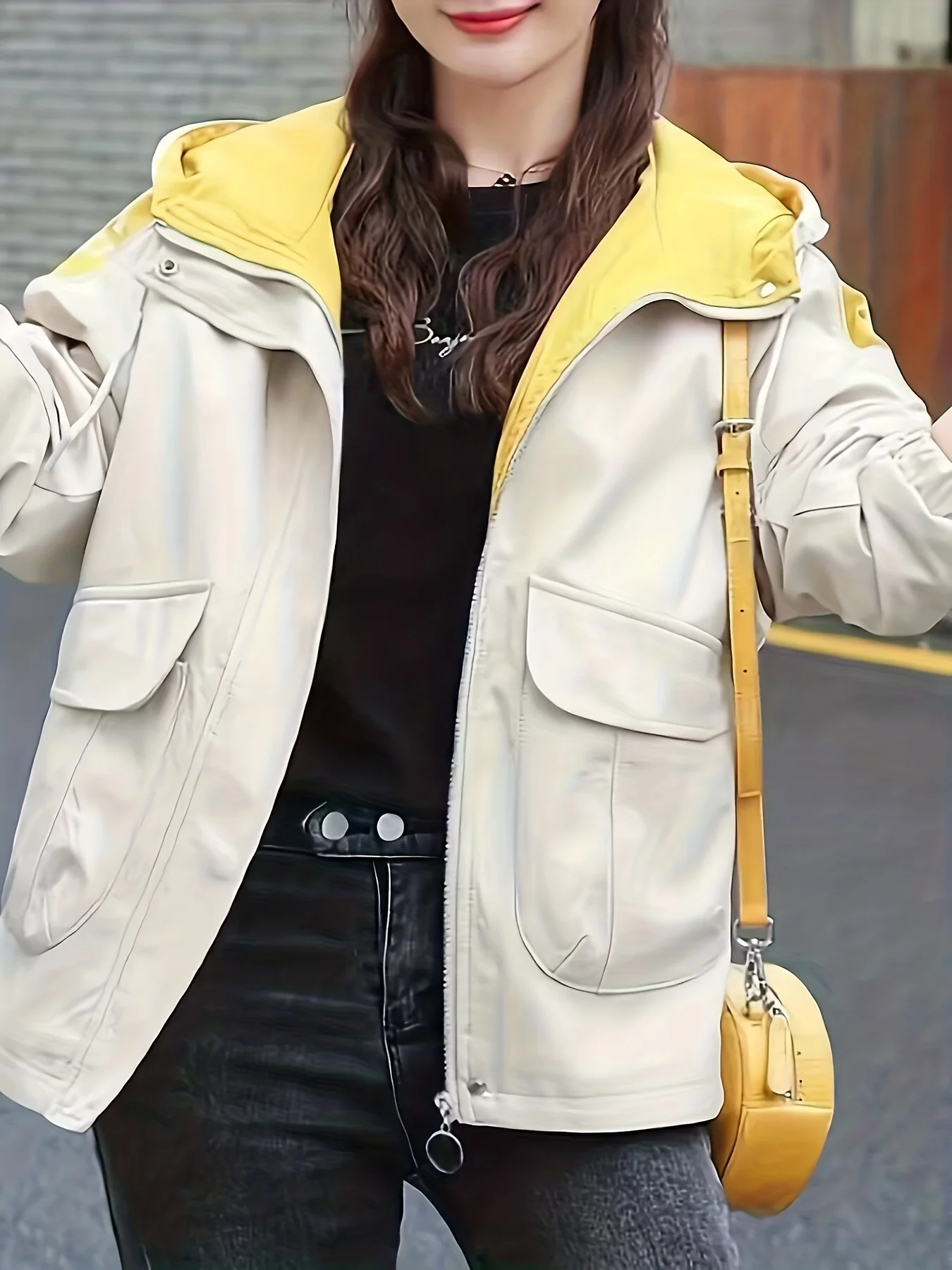 Zip Up Hooded Jacket, Casual Long Sleeve Windproof Outerwear, Women's Clothing - Deanwangkt