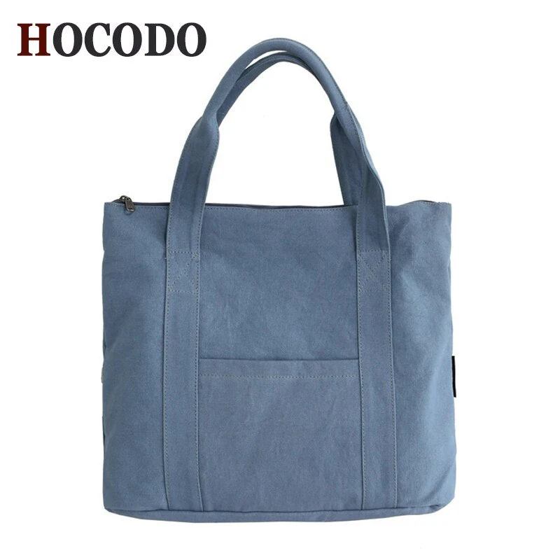 Back To College Deanwangkt Large Capacity Girl Shoulder Bag Canvas Hand Bucket Bag Female Solid Color Tote Bag Unisex Multi Function Travel Backpack - Deanwangkt