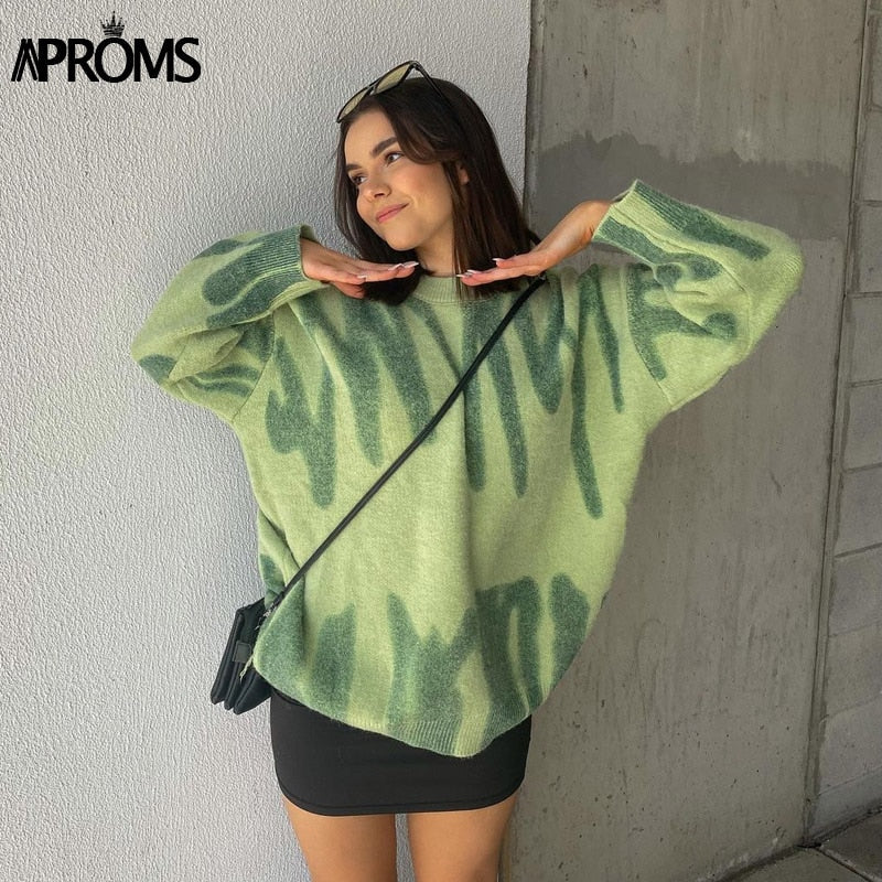 Christmas Gift Aproms Multi Striped Knitted Soft  Sweaters Women Autumn Winter Long Jumpers Oversized Pullovers Streetwear Loose Outerwear Deanwangkt - Deanwangkt