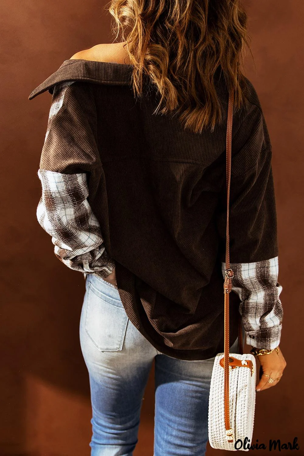 Deanwangkt - Oversized button-up shirt in checked corduroy - Deanwangkt