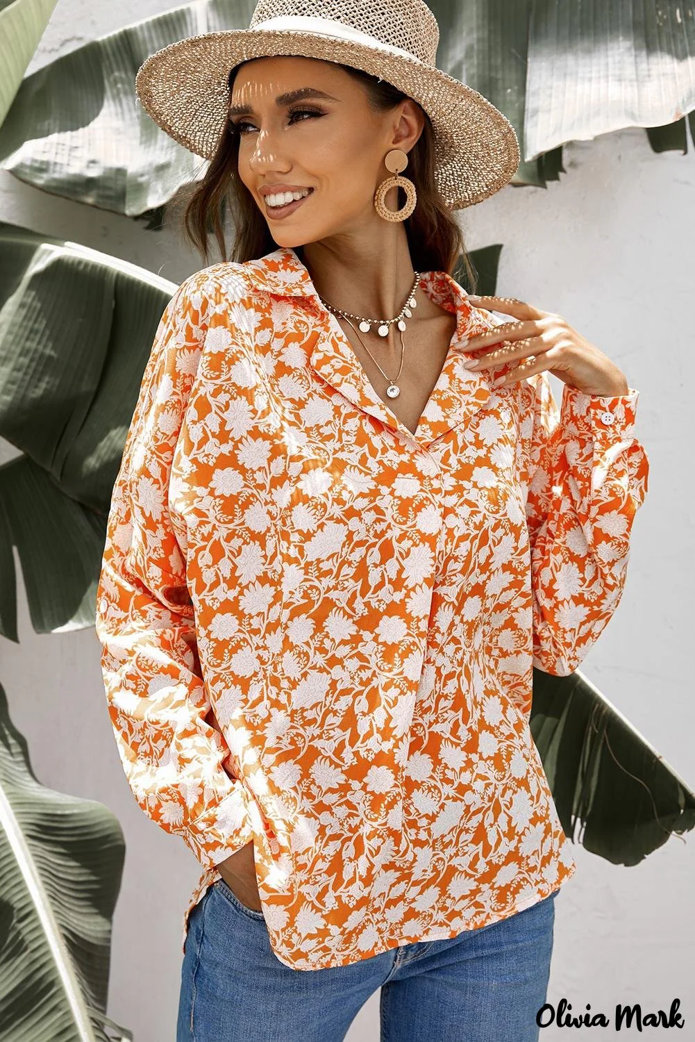 Deanwangkt - White Floral Button Down Long Sleeve Shirt - Deanwangkt