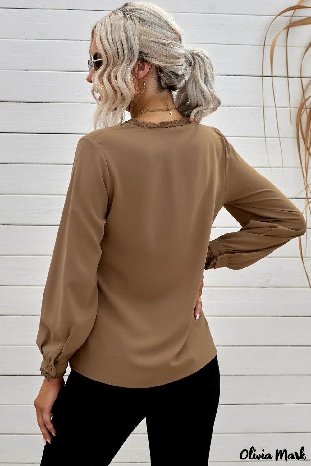 Deanwangkt - Black Crochet Lace Button Down Long Sleeve Shirt - Deanwangkt