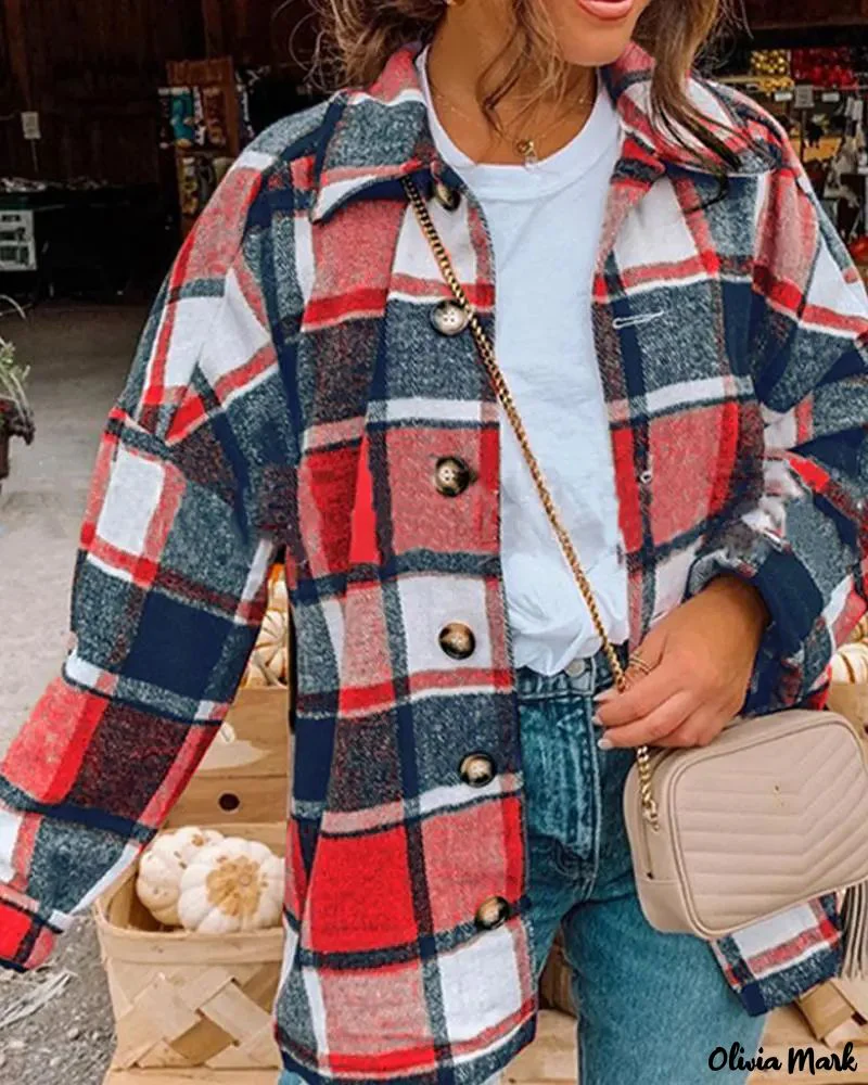 Deanwangkt - Loose Check Long Sleeve Shirt Coats - Deanwangkt