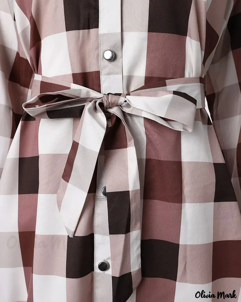 Deanwangkt - Plaid Print Long Sleeve Button-Up Shirt - Deanwangkt