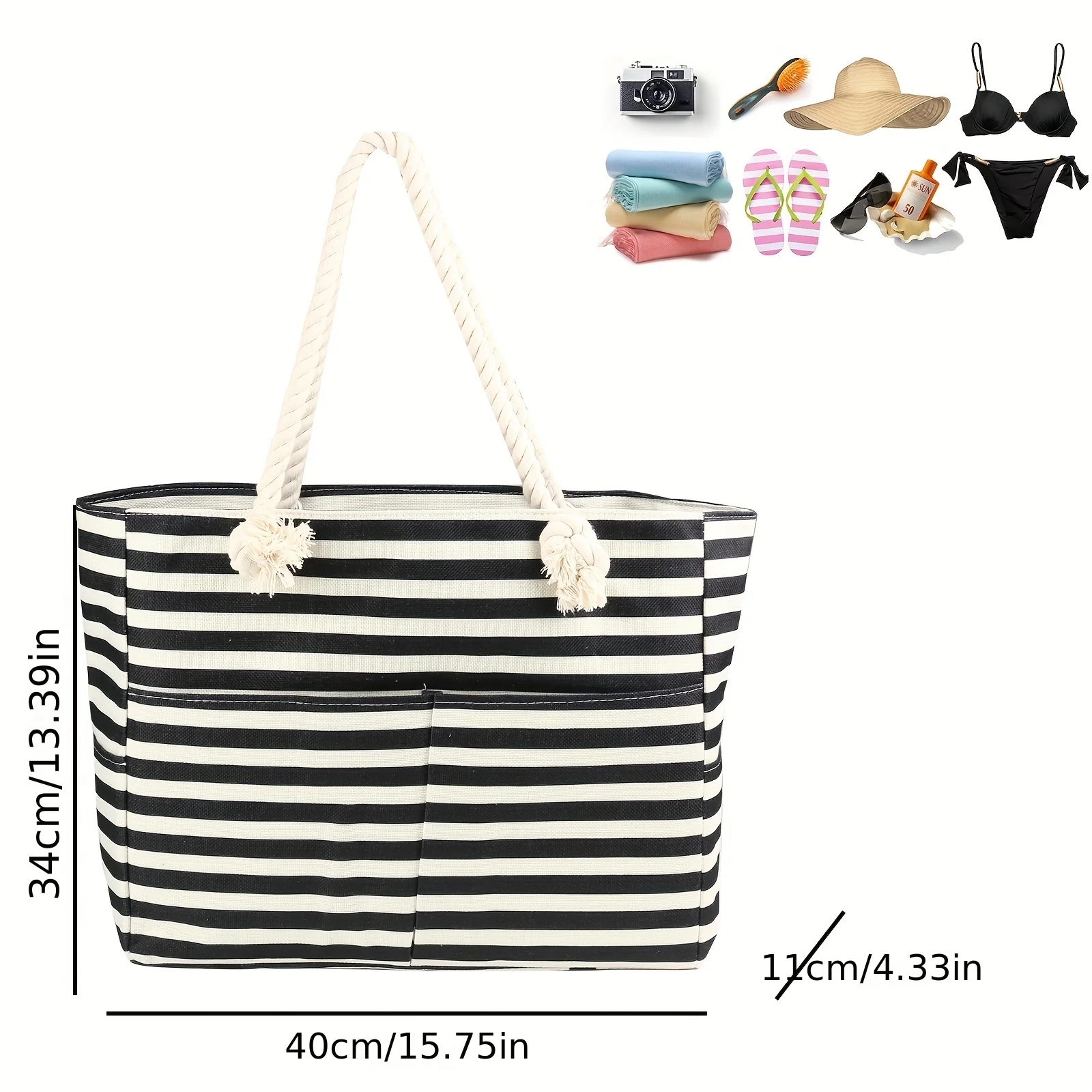 deanwangkt  Extra Large Beach Bag -Travel Swim Pool Shoulder Bag, Summer Vacation Essentials Accessories Bag - Deanwangkt