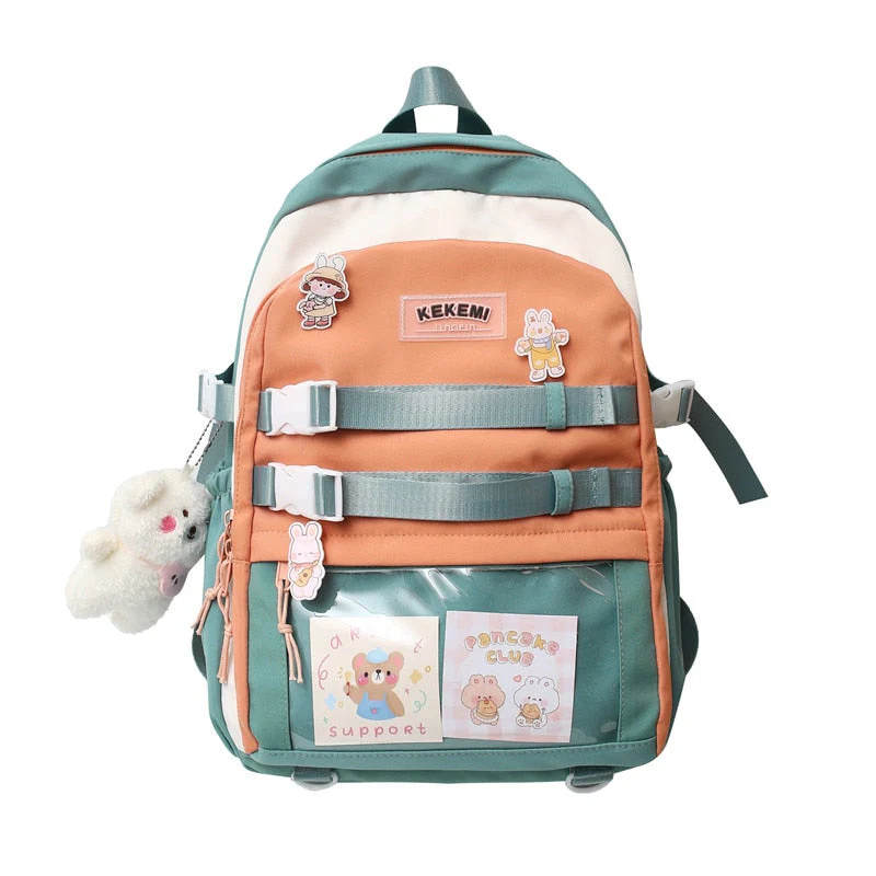 Back to school backpack Japanese Large Capacity Kawaii High Kwaii Student Macaron Schoolbag For Teenager Girls Laptop Travel Backpacks - Deanwangkt