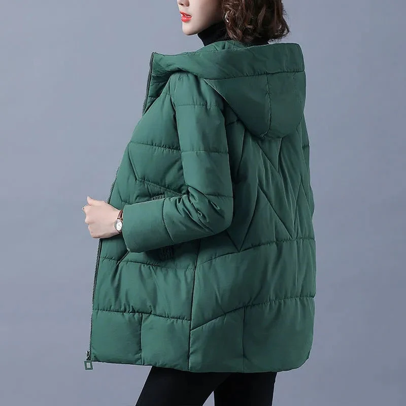 Christmas Gift Deanwangkt New Women Winter Jacket Long Warm Parkas Female Thicken Coat Cotton Padded Parka Jacket Hooded Outwear Plus Size 4XL - Deanwangkt