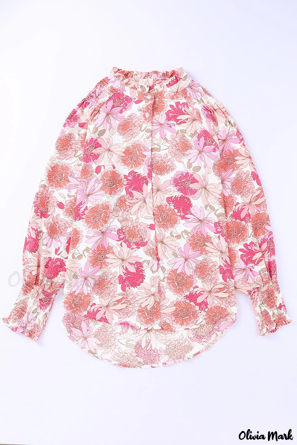 Deanwangkt - Pink floral blouse with balloon sleeves - Deanwangkt