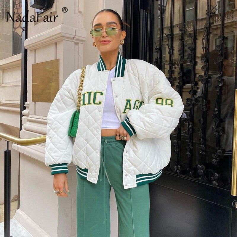 Autumn Long Sleeve Winter Jackets Women Fashion Street Wear Cotton Zip Up Baseball Sport Coats Female Outfits Parkas-1104 - Deanwangkt