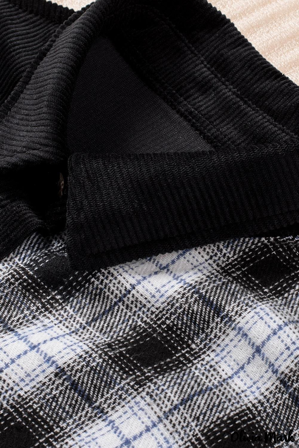 Deanwangkt - Oversized button-up shirt in checked corduroy - Deanwangkt