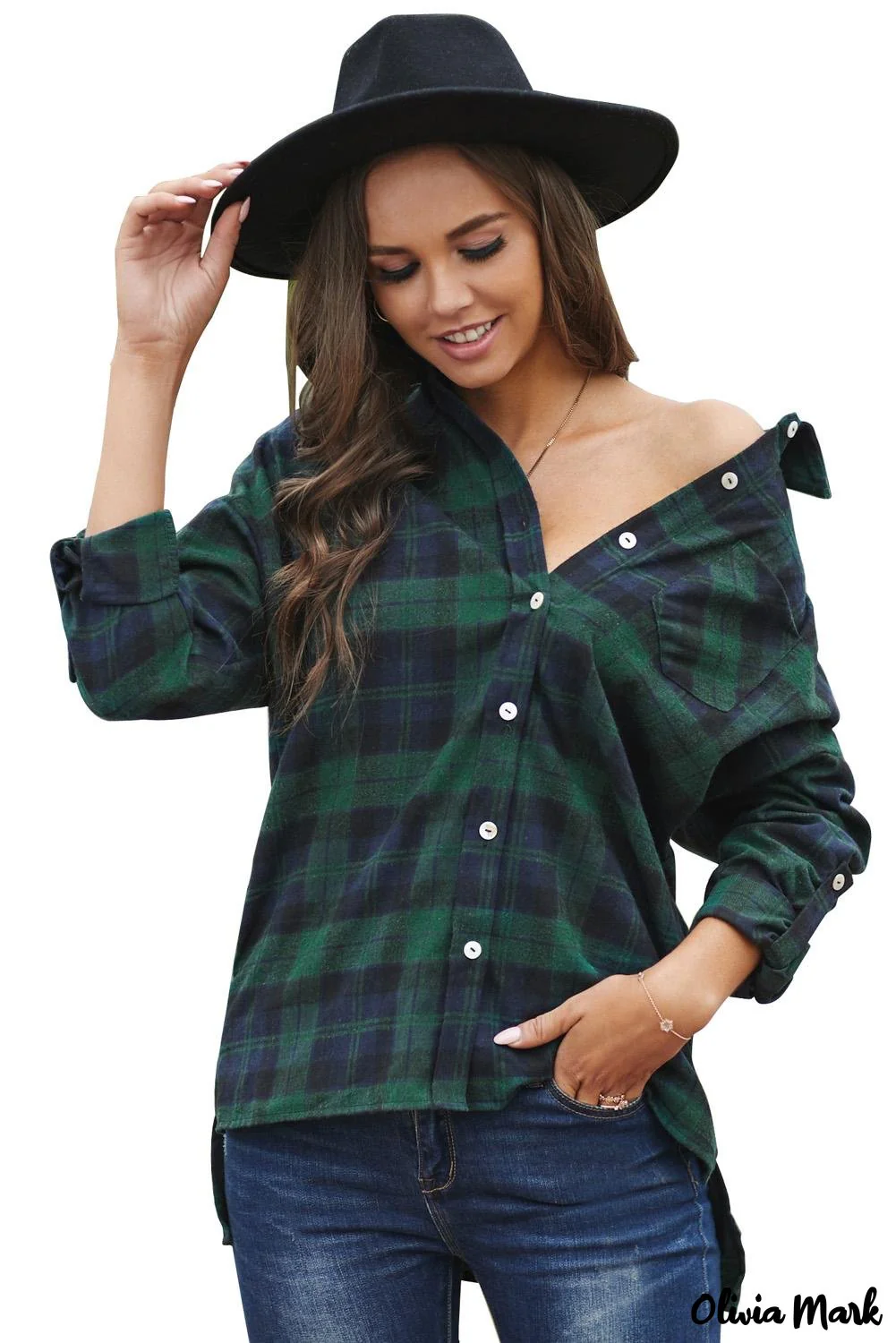 Deanwangkt - Green Check Loose Fit Boyfriend Shirt - Deanwangkt