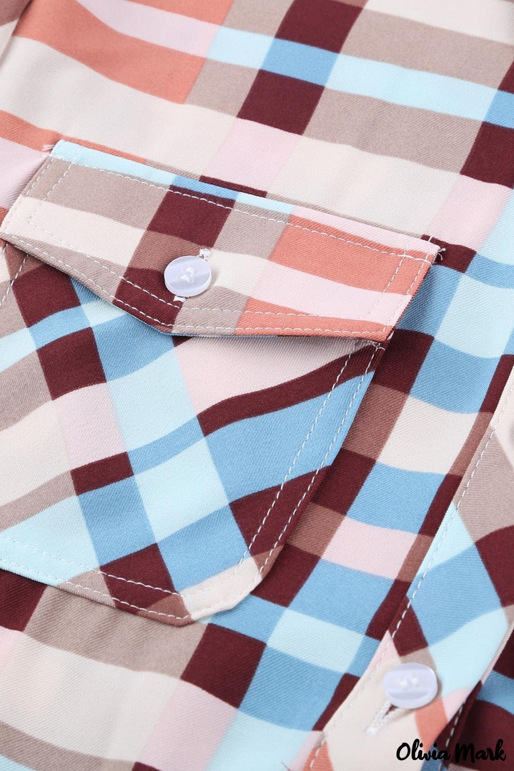 Deanwangkt - Multicolor Plaid Long Sleeve Pocket Shirt - Deanwangkt