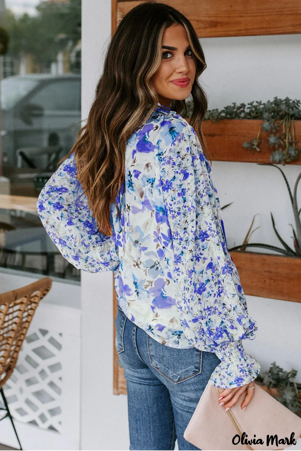 Deanwangkt - Cakewalk Rose Floral Smocked Blouse - Deanwangkt