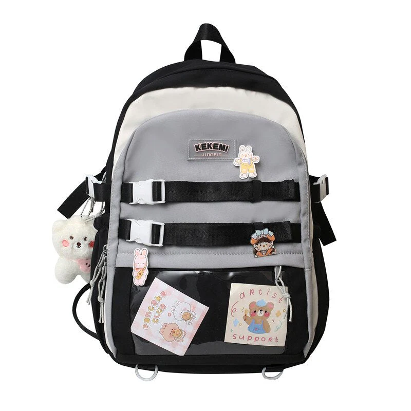 Back to school backpack Japanese Large Capacity Kawaii High Kwaii Student Macaron Schoolbag For Teenager Girls Laptop Travel Backpacks - Deanwangkt