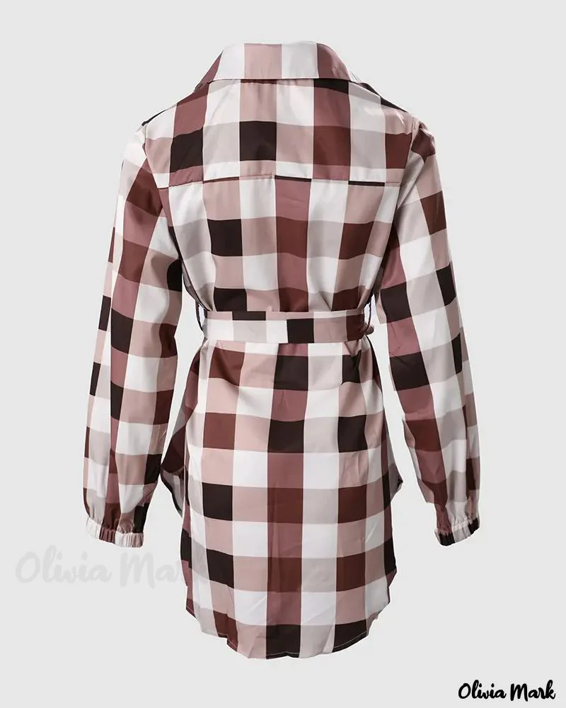Deanwangkt - Plaid Print Long Sleeve Button-Up Shirt - Deanwangkt